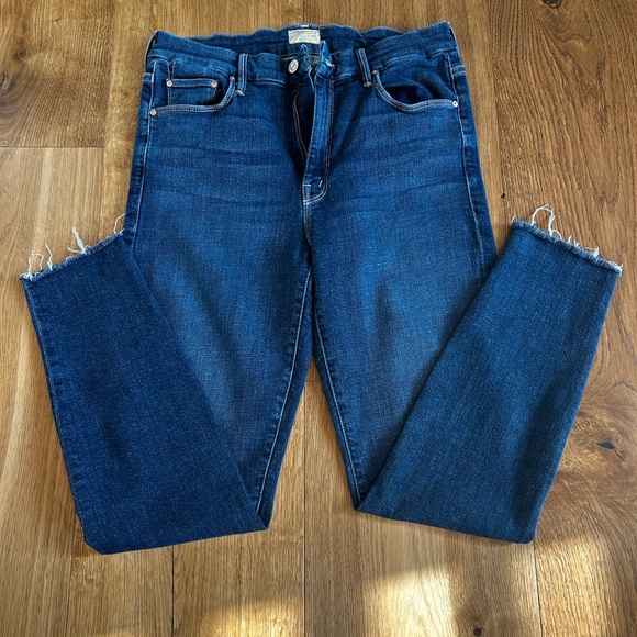 MOTHER Dark Blue Ankle Jeans - Picture 1 of 6